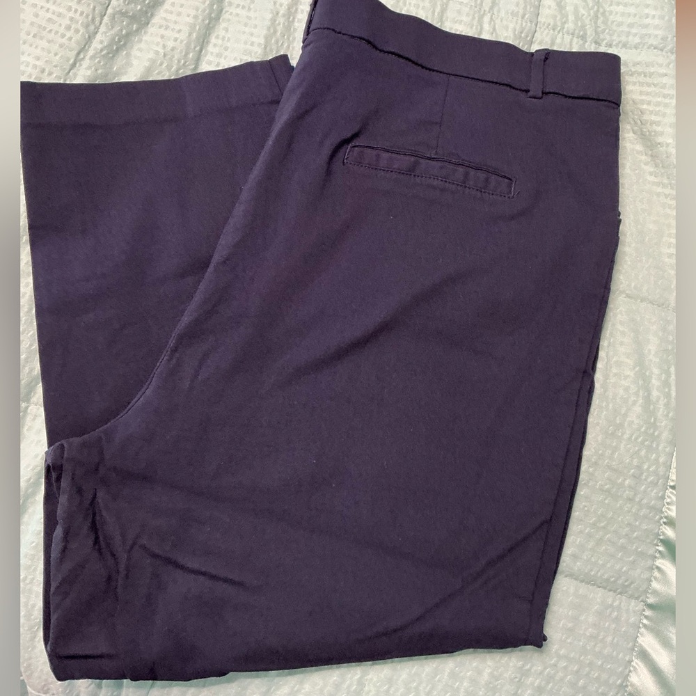 Rafaella Blue Capris Classic Straight-Leg